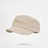 Sombrero octogonal de gamuza plisado de ala ancha color liso estilo coreano y japonés, boina casual vintage, sombrero versátil de primavera y otoño