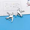 20 Adorables Animales Gato Dinosaurio Aleación Accesorios de Joyería DIY Hecho a Mano Aretes Collar Colgante Material