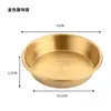 Estilo Coreano Acero Inoxidable 304 Plato para Dip Dorado Plato para Salsa Condimento para Barbacoa Comercial Plato Pequeño Plato Occidental para Kétchup