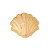 Broche de concha metálica transfronteiriço, broche de vieira dourado brilhante, acessório de terno de alta qualidade para férias à beira-mar, atacado