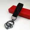 Colgante de Llavero de Cuero Gamuzado de Gama Alta para Coche Llavero con Logo de Coche Decoración de Llavero Colgante de Cintura de Metal Venta al por Mayor