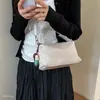 Bolsa Pequena de Ombro Feminina, Moderna e Simples, Design Trama Texturizada, Novo Modelo de Nicho 2026, Bolsa Transversal Versátil Estilo Almofada