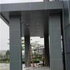 Plano de Projeto de Decoração de Parede Externa com Punção e Escultura em Formato de Beiral de Toldo de Porta de Hotel ao Ar Livre em Folheado de Alumínio com Carbono Fluorinado