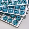 Rhinestones Mixtos K9 de Alta Calidad para Uñas, Rhinestones Brillantes Irregulares de Forma Irregular, Facetados Múltiples, Imitación Azul, Rhinestones Grandes para Uñas