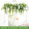 Decoração de teto com planta verde artificial, decoração de teto superior, paisagismo com plantas, flores artificiais, arte floral, flores falsas suspensas