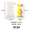 Versão coreana do urso violento máscara urso flip açúcar silicone molde chocolate diy criativo aromaterapia gesso resina molde decoração