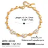 Jieding Pulsera de Acero Inoxidable con Corazón de Pedrería Europea y Americana Joyería de Mano de Nicho Ins Joyería Transfronteriza de Acero de Titanio para Mujeres Regalo 520