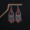 Pendientes Ovalados Estilo Étnico Bohemio Europeo y Americano Transfronterizos para Mujer Retro Atracciones Turísticas Pendientes con Borlas Étnicas