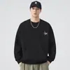 Ropa para Hombre Shanggu Sudadera con Estampado de Manga Larga 320g para Hombre, Estilo Primavera, Corte Holgado, Talla Grande, Estampado Versátil Estilo Americano.