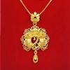 Colgante de pantalla abierta de pavo real bañado en oro de latón joyería de imitación de oro galvanizado venta al por mayor de fábrica collar con colgante étnico para mujer