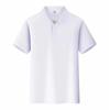 Camisa Polo Piqué Fino de Secagem Rápida Manga Curta Masculina de Verão Cor Sólida Camisa Cultural Publicitária Personalizada Roupa de Trabalho com Impressão de Logo