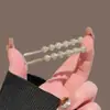 Grampo de Cabelo com Contas de Areia Brilhantes de Luxo Leve com Design Único, Presilha Lateral com Toque de Alto Padrão, Grampo de Metal para Mulheres, Presilha para Franja e Fios Soltos