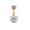 Vendas Diretas da Fábrica Novo Pequeno Piercing de Umbigo Moda Anel de Umbigo Redondo de Zircônia Aço Inoxidável Piercing de Corpo Ornamento de Umbigo