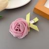 Pinza para el pelo Flor de Rosa de Hilo Perlado Dopamine Girls Dulce Princesa Súper Hada Clip Lateral para Flequillo Adorno para la Cabeza