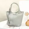 Bolso de Mano Versátil de Cuero Genuino Más Vendido Transfronterizo, Bolso Elegante Portátil para el Trabajo, Bolso para Madre e Hija, Bolso de Hombro Casual de Moda para Mujer