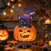 Regalo de Halloween Linterna de Mano Luminosa Hecha a Mano DIY Linterna de Calabaza de Halloween Decoración de Disfraz Regalo de Broma