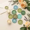 Lançamento de novos produtos: Série floral europeia de 26 letras latão maciço selante para convites de casamento e lembrancinhas de festa