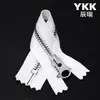 Zíper Ykk Não. 5 Zíperes de Metal Cobre Branco Fechados em Estoque, Abertura e Fechamento Suaves, Adequados para Bolsas de Metal, Patchwork e Roupas Puxador de Zíper Ykk