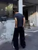 Pantalones Cargo Funcionales Americanos para Hombre, Marca Trendy de Calle, Pantalones Largos Rectos de Pierna Ancha, Pantalones Sueltos Pesados Versátiles Casuales