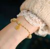Pulsera de diseño fu character para mujer Sansheng I Hetian natural retro alto sentido ins pareja novias