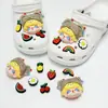 Encantos lindos de dibujos animados para zapatos con varios agujeros, decoraciones versátiles de resina para zapatos, mariposa, burbuja, flor, animales, charms decorativos al por mayor