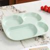 Plato Creativo de Comida Rápida para Cena, Plato Dividido para Almuerzo de Cafetería, Plato Comercial de Plástico con Cuatro Compartimentos, Plato Dividido para Fruta, Ensalada, Fideos