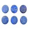 Soporte para teléfono móvil de piedra natural dos lados planos 25*30mm gema ovalada de cristal adornos de joyería diy venta caliente transfronteriza