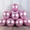 Globos metálicos redondos de 6, 10 y 12 pulgadas para bodas, cumpleaños, decoraciones de fiestas navideñas, regalos de globos de látex