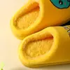 Nuevas Pantuflas de Algodón 2025 para Niños de 3 a 10 Años Dibujos Animados de Dinosaurios Hogar Interior Antideslizantes Suela Gruesa Zapatos de Piso para Niños y Niñas