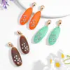 ZA Estilo Europeo y Americano Transfronterizo Geométrico Personalidad Color Dopamina Colgante Pendientes Exquisito con Abalorios de Pedrería Pendiente Estilo Pequeño Nicho
