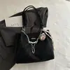 Bolsa Feminina Moda Transfronteiriça, Novo Estilo Primavera e Verão, Versátil para o Dia a Dia, Corrente de Pérola Texturizada, Grande Capacidade, Bolsa Tote de Ombro Casual
