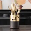 Madera de Cobre Titanio Puro Ceremonia del Té Seis Caballeros Set Juego de Té Accesorios Pinza de Té Completa Herramientas para Preparar Té Cuchillo de Té Adornos de Mesa de Té