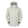 Chaqueta Fina con Capucha para Exteriores Tres en Uno Cortavientos, Impermeable, Transpirable para Montañismo Resistente al Frío Ropa de Trabajo con Logo para Hombre