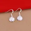 Comercio exterior joyería al por mayor juego de pendientes y collar chapado en plata de ley 925 rosa moda europea y americana