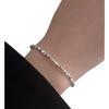 Pulsera de plata de ley S999 con dos pies, plata rota, ligera, lujosa, antigua, diseño de nicho, pulsera de plata rota