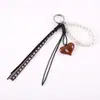 Colgante de Teléfono Móvil para Colgar en Bolso Serie Miu Otoño e Invierno Maillard de Gama Alta, Colgante Decorativo de Corazón de Melocotón Versátil y Moderno para Mujer