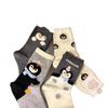 Calcetines de Estilo Coreano de Dibujos Animados Dongdaemun de Media Pantorrilla con Figura de Niña Estudiante para Verano y Otoño, Suaves y Esponjosos de Pingüino para Mujer con Terciopelo