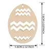 Artesanías de Madera Decoración de Pascua Huevo de Halloween DIY Embrión Blanco Pieza de Madera para Graffiti Pintada para Niños Colgante Pequeño
