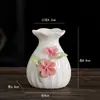 Jarrón Pequeño de Porcelana Blanca Hecho a Mano Arreglo Floral Dispositivo Hidropónico para Flores Jarrón Bolsa de la Suerte Calabaza Decoraciones de Escritorio para Sala de Estar Adornos