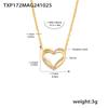 Mystery Ins Lujo Ligero Doble Capa Amor Incrustado Zircón Collar Clavícula Pulsera Chapado en Oro PVD Nicho Dulce traje