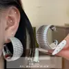 Aretes de Acero con Pin Ovalado Irregular Exagerado Europeo y Americano para Mujer, Nicho, Simples, de Nueva Moda
