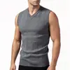 Chaleco de punto para hombre talla grande de invierno 2026 transfronterizo, chaleco suéter de punto con cuello en V para negocios para hombres