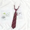 Estilo Universitario JK Japonés Corbata Perezosa Sin Nudo Corbata de Camisa Temporada de Graduación para Mujer vino tinto Traje de Saimen Traje de Licenciatura Corbata de Moño Mujer