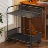 Estante de Baño Hogar Balcón Estante de Piso para Baño Almacenamiento de Detergente para Ropa Sala de Estar Bocadillos Carrito Pequeño Móvil