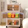 Armario Plegable de Almacenamiento Profundo para Artículos Varios, Ropa, Juguetes, Cocina, Sala de Estar, Armario Doméstico Plegable de Plástico con Ruedas Universales y Gran Capacidad