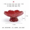 Cerámica China Flor de Loto Plato Alto para Frutas Plato para Bocadillos de Té Plato para Pasteles Bandeja para Frutas Frutas Secas Plato de Postre Creativo para el Hogar