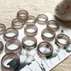 Anillo de Calcedonia Natural Grado A Anillo de Ágata Rosa Brasileño Anillo para Correr Anillo de Polvo de Jade Par Jade Producto de Suministro en Vivo