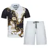 Nueva moda de verano para hombre, polo casual con estampado 3D, cuello camisero, traje casual