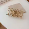 Pinza grande de aleación para mujer, pinza de tiburón geométrica curva para la parte posterior de la cabeza, tocado de novia con temperamento de celebridad de internet, nuevo