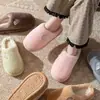 Pantuflas de Felpa de Algodón para Hombre 2026 Nuevo Estilo Otoño/Invierno para Interiores Hogar Suela Gruesa Antideslizantes Cálidas Pantuflas de Piel para Mujer
